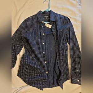 Express, Modern Fit, S, Button down with polka dots